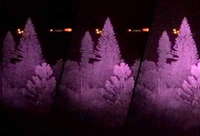 Km range IR searchlight